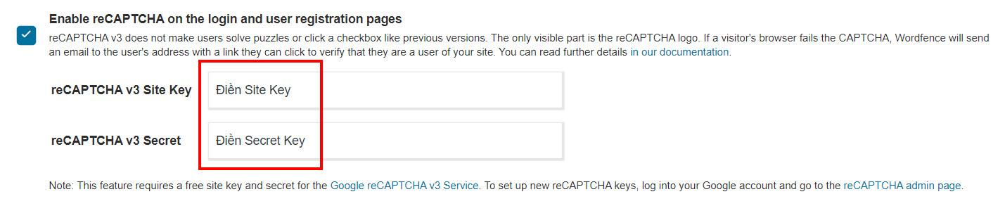 Bảo mật Website WordPress hiệu quả bằng các phương pháp tốt nhất 92 Điền các Key vừa Copy vào