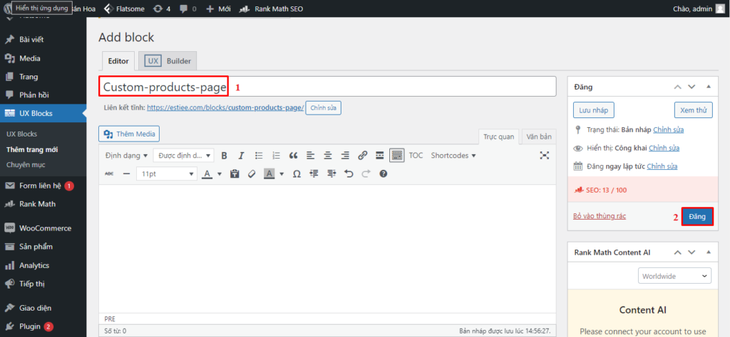 Hướng dẫn tùy biến giao diện trang sản phẩm Flatsome