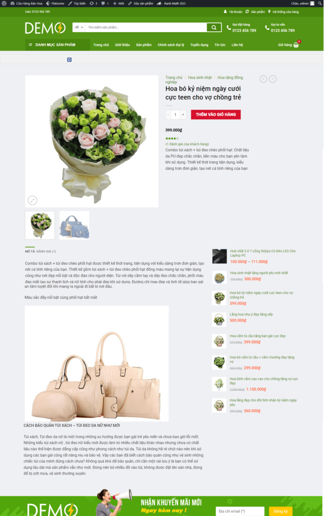 Hướng dẫn tùy biến giao diện trang sản phẩm Flatsome