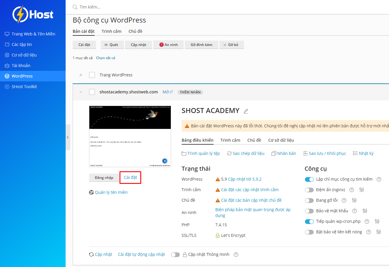 Hướng dẫn đổi mật khẩu WordPress