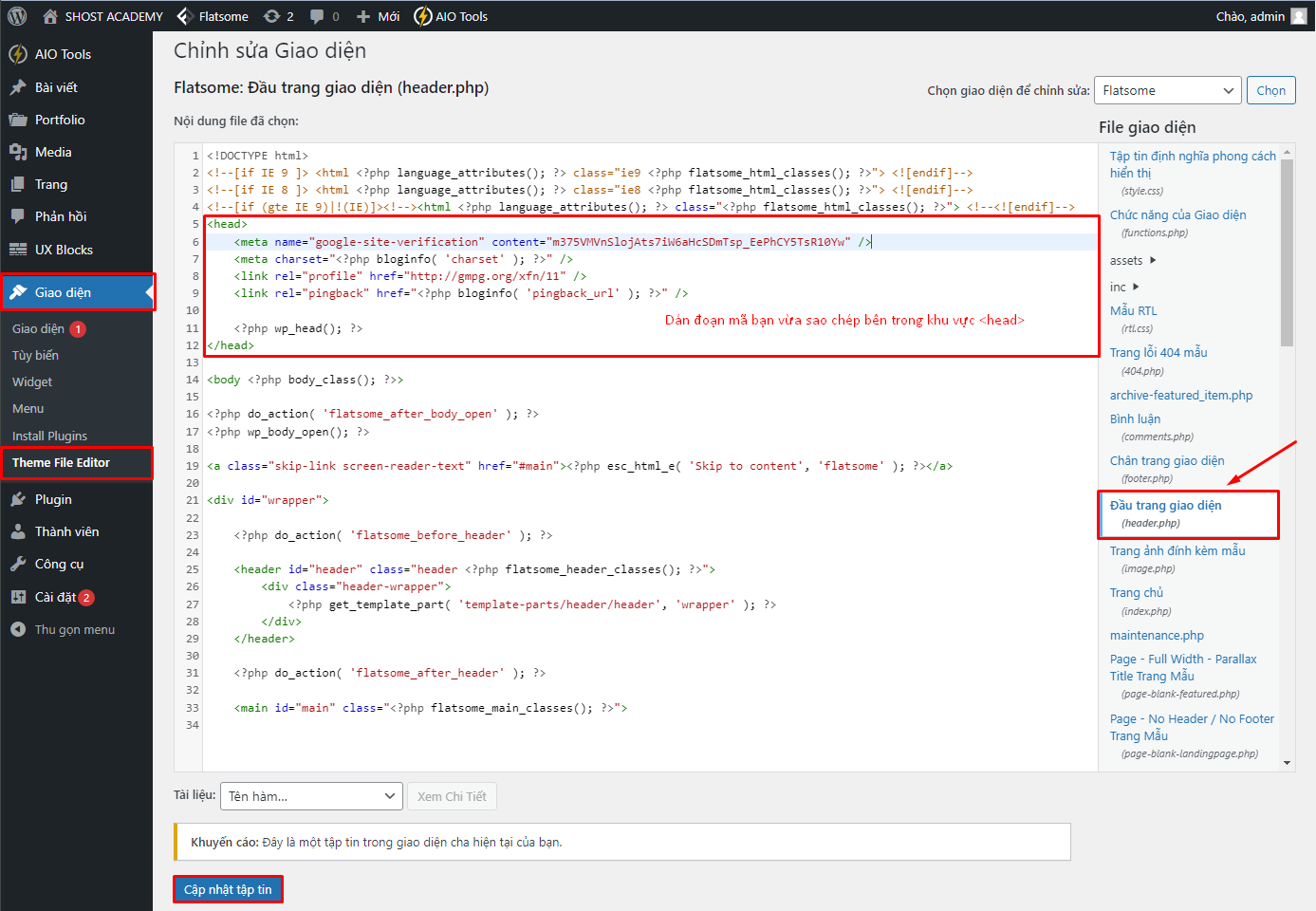 Hướng dẫn kích hoạt Google Search Console vào WordPress
