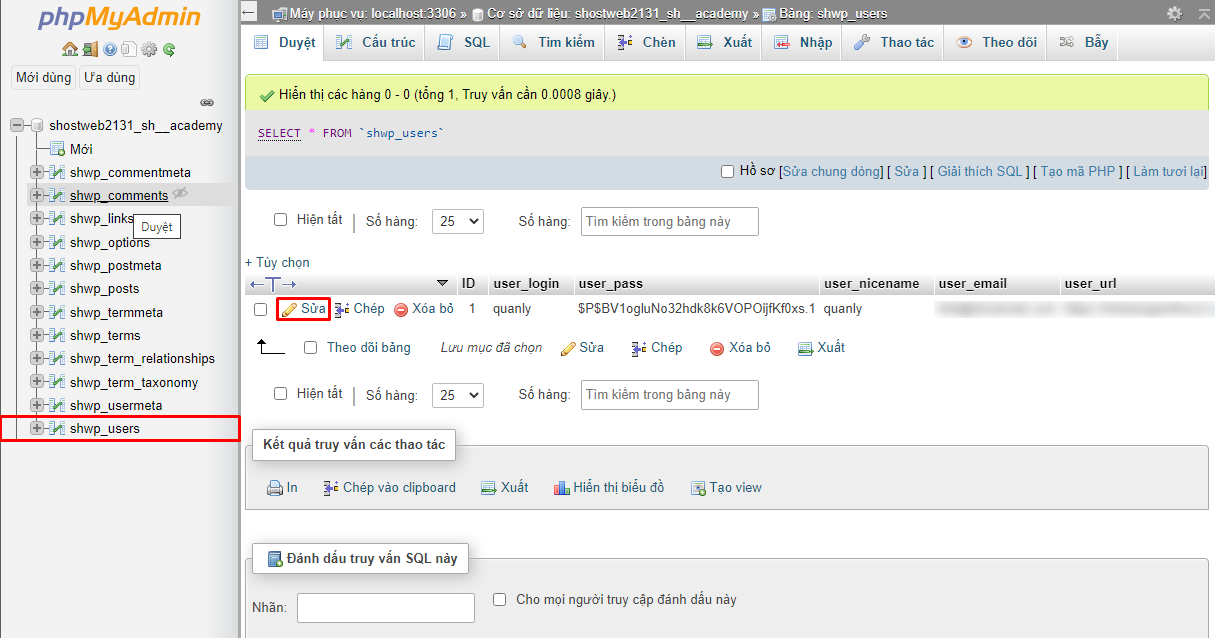 Hướng dẫn lấy lại mật khẩu cho website WordPress