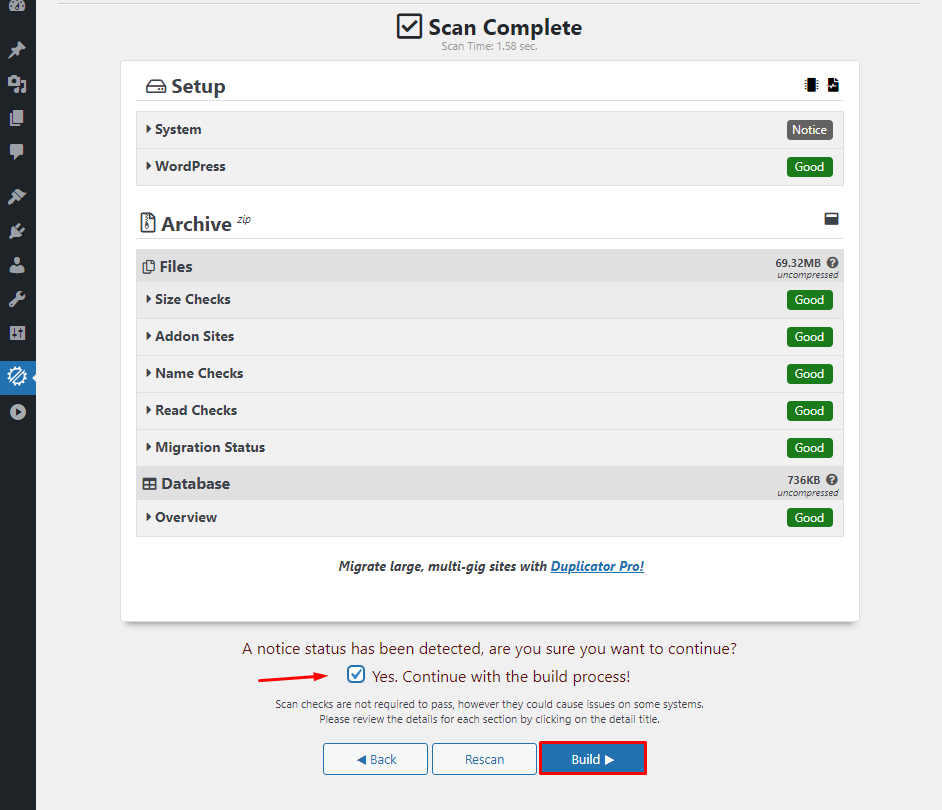Hướng dẫn sử dụng plugin duplicator