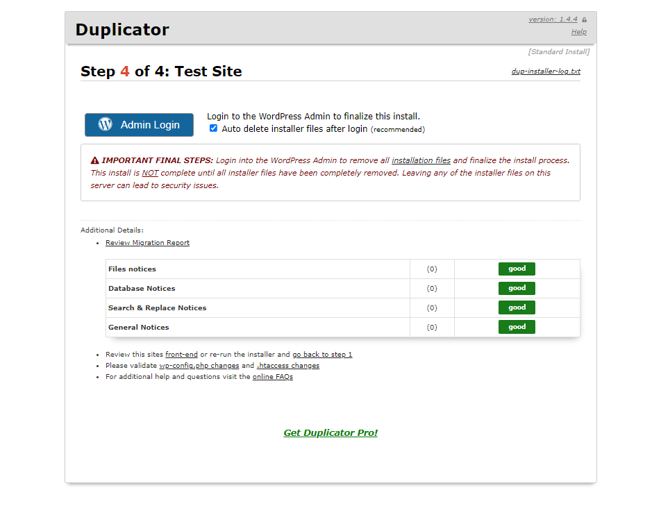 Hướng dẫn sử dụng plugin duplicator