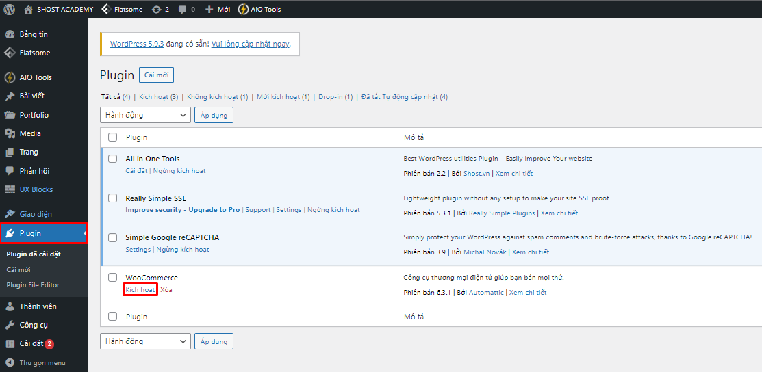 Hướng dẫn sửa lỗi trắng trang của website WordPress