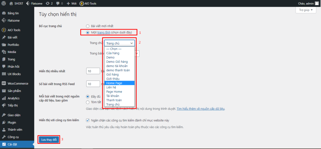 Hướng dẫn tạo Trang với thiết kế có sẵn bằng Flatsome Studio