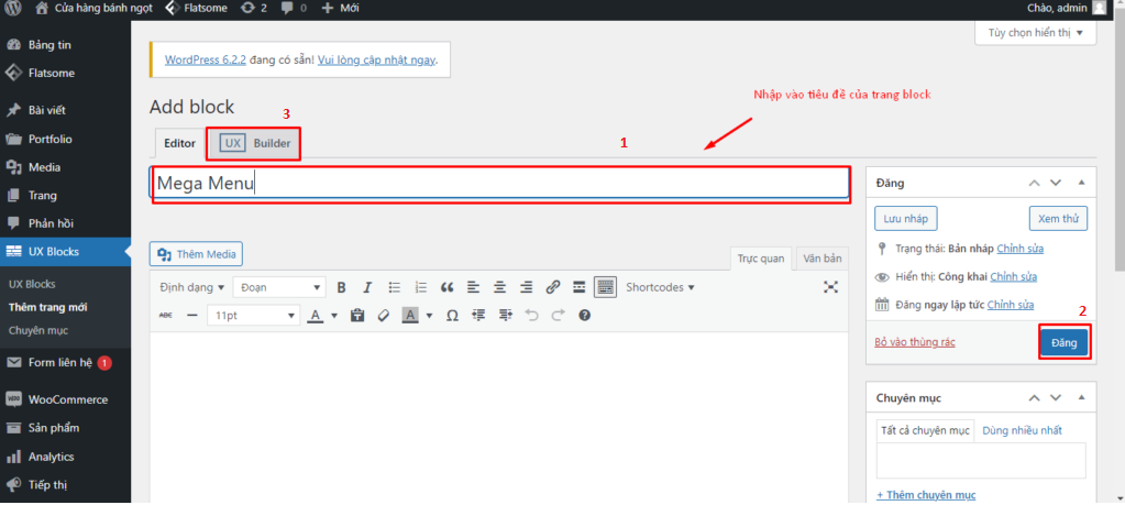 Hướng dẫn tạo Mega Menu bằng Flatsome