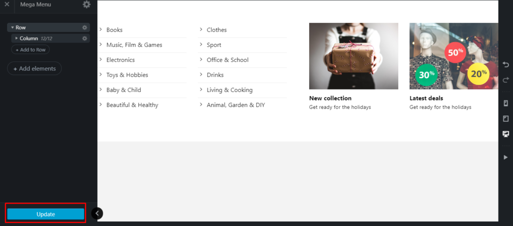 Hướng dẫn tạo Mega Menu bằng Flatsome