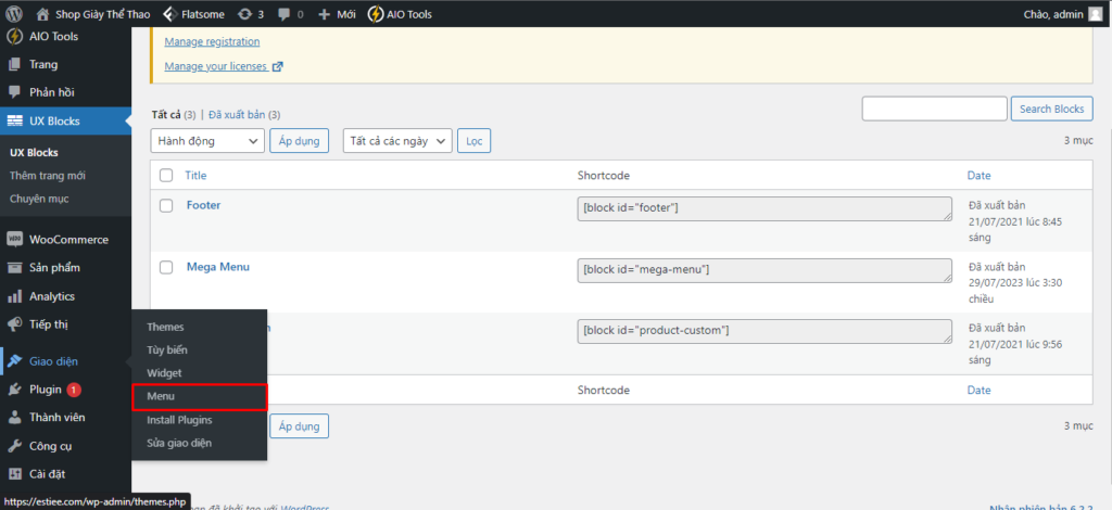 Hướng dẫn tạo Mega Menu bằng Flatsome