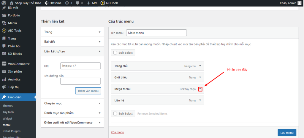 Hướng dẫn tạo Mega Menu bằng Flatsome