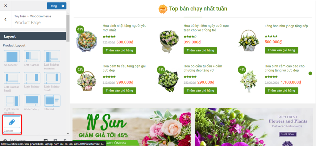 Hướng dẫn tùy biến giao diện trang sản phẩm Flatsome