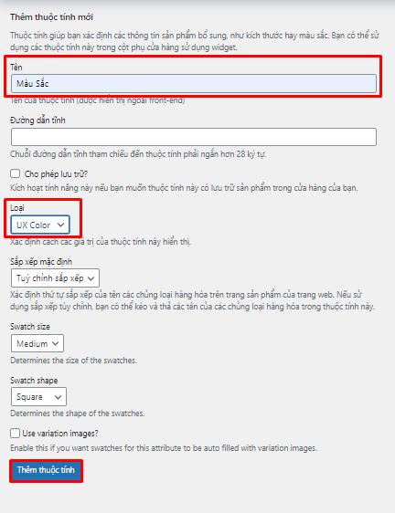 Hướng dẫn sử dụng biến thể WooCommerce