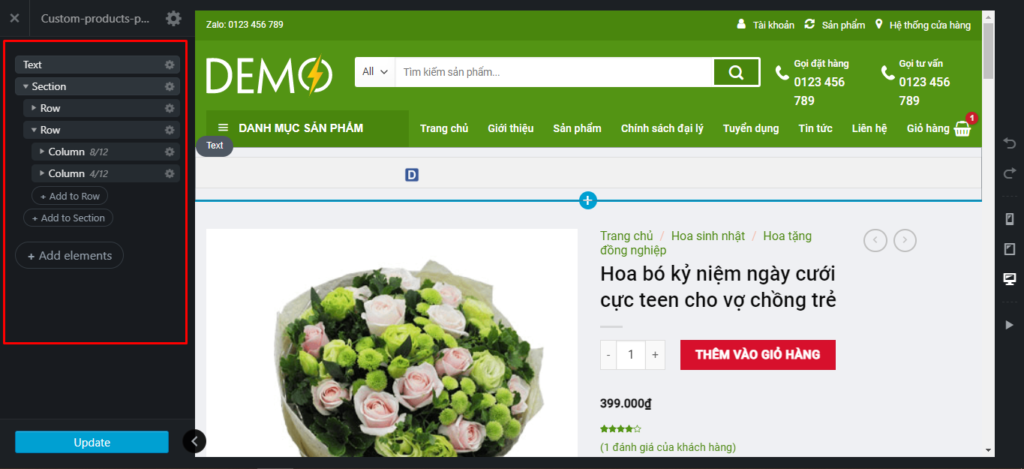 Hướng dẫn tùy biến giao diện trang sản phẩm Flatsome