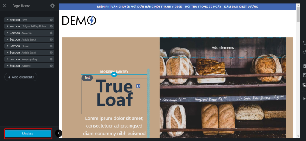 Hướng dẫn tạo Trang với thiết kế có sẵn bằng Flatsome Studio