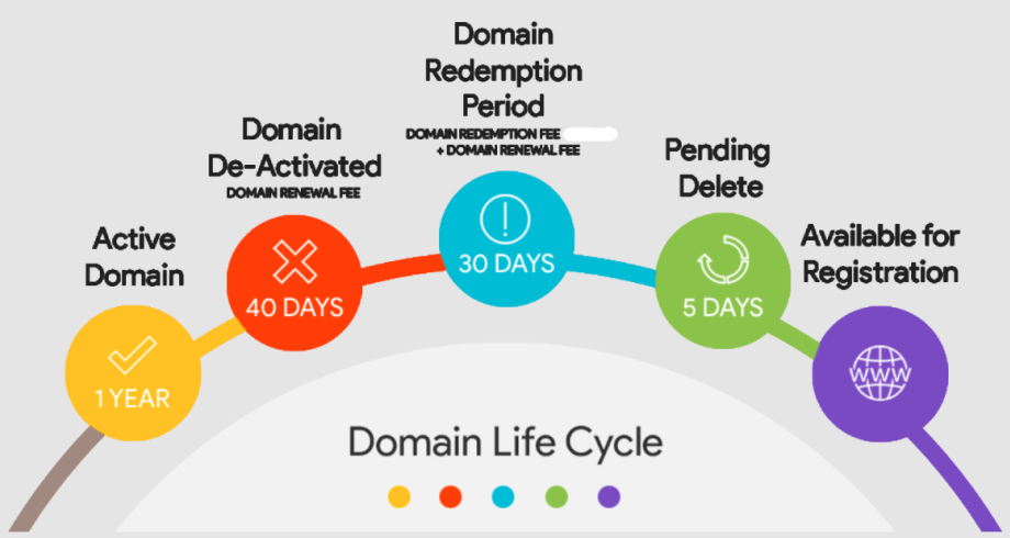 Minh họa các trạng thái tên miền Domain Status trong hệ thống WHOIS