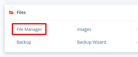 Mở File Manager trên cPanel để giải nén mã nguồn website