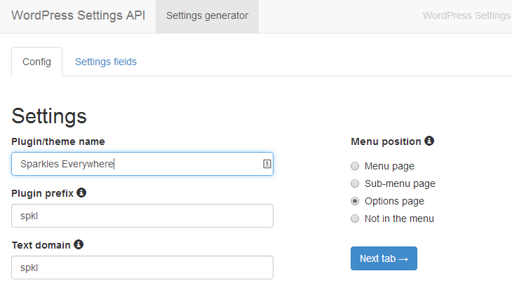 WP Settings Generator: Quickly Create a Custom Options Page Using the WordPress Settings API – WP Tavern