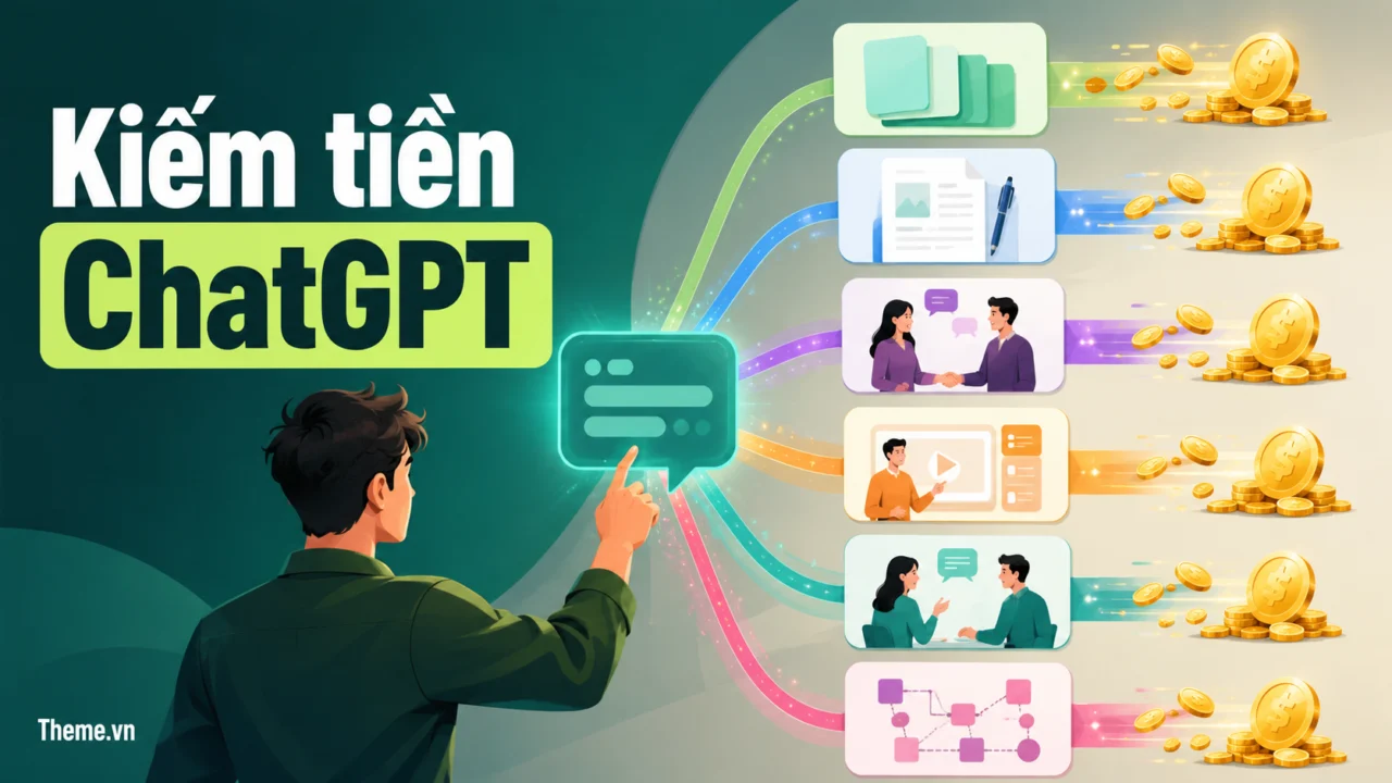 Kiếm tiền bằng ChatGPT: 6 cách từ prompt, content và dịch vụ AI